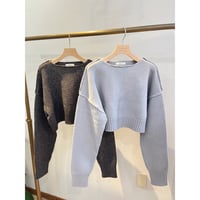 【anuke】Mix Short Knit