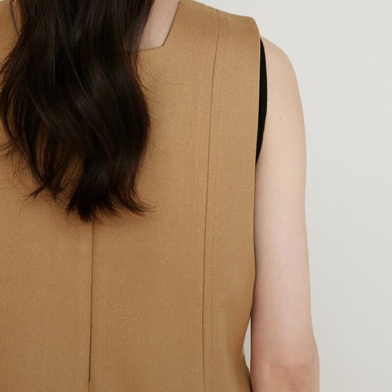 YENN 2023 AW】WOOL BLEND MINI DRESS | champ de 