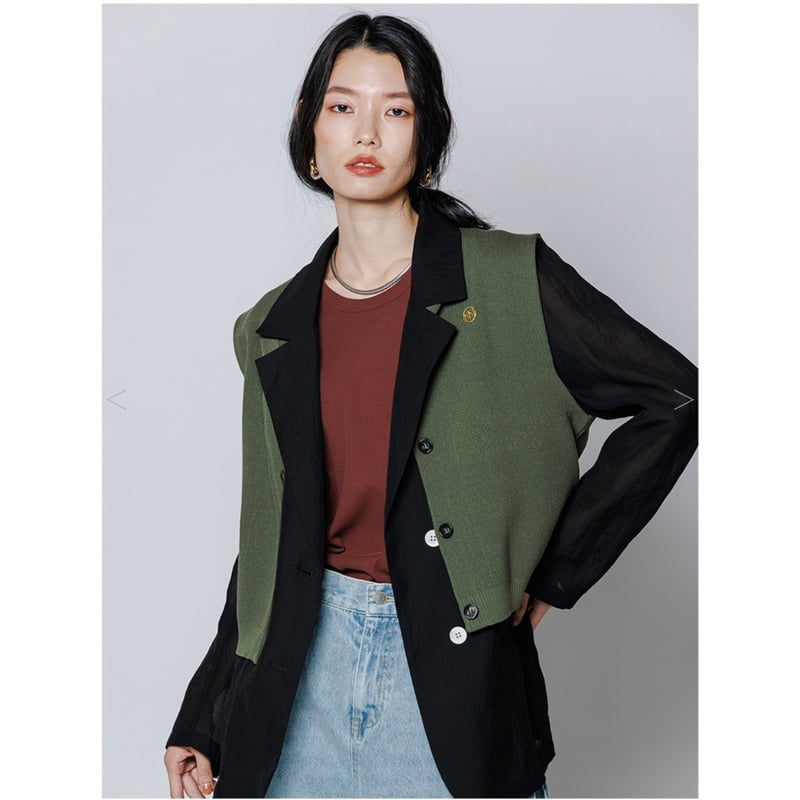 YENN DOUBLE FACE KNIT VEST