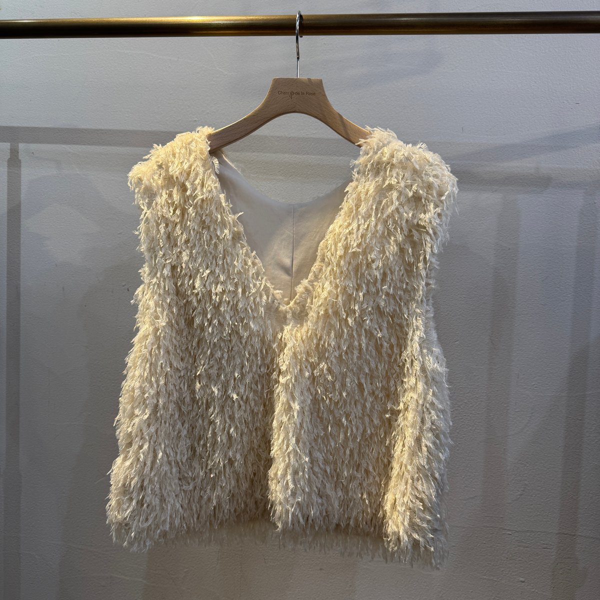 【新品】シャンドゥラローズ　フリンジベスト　ジレ champdelarose シャンドゥラローズフリンジベスト