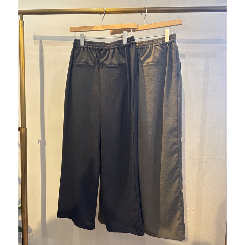 最終値下げ【美品】plantation メランジクロス　ワイドパンツ 最終値下げ【美品】plantation メランジクロス ワイドパンツ
