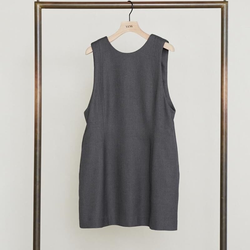 YENN 2023 AW】WOOL BLEND MINI DRESS | champ de 