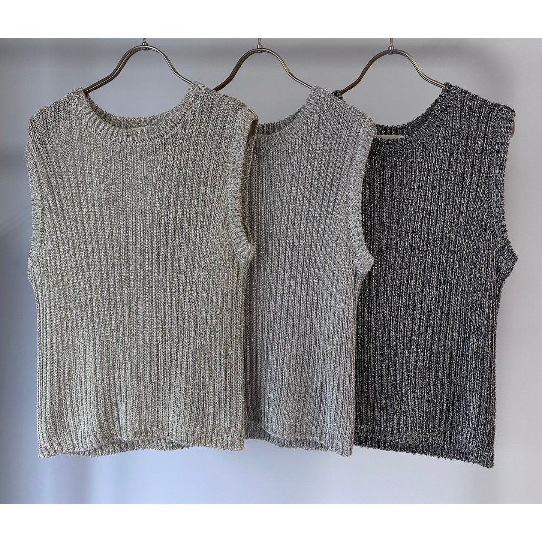 MARGAUX 2025 SS】metallic knit vest | champ de 