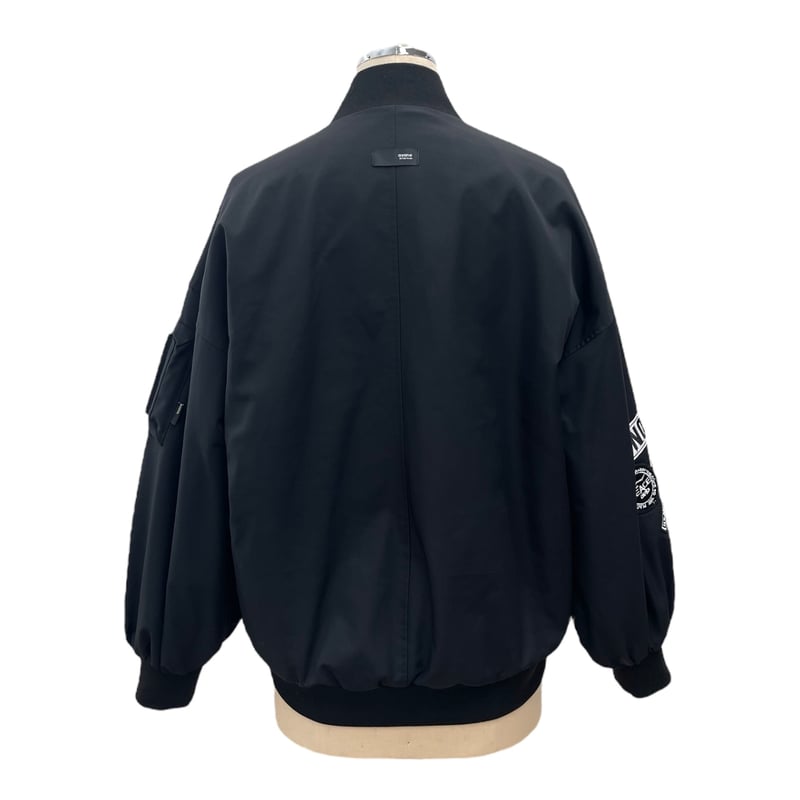 ayaneブラック ワッペンMA-1ジャケット