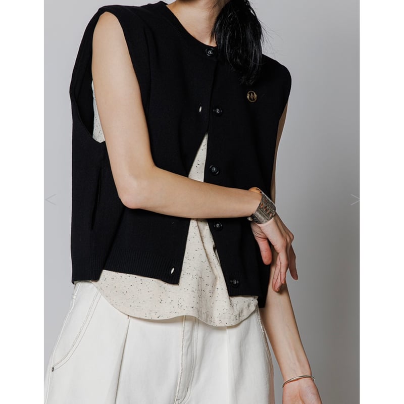 YENN DOUBLE FACE KNIT VEST