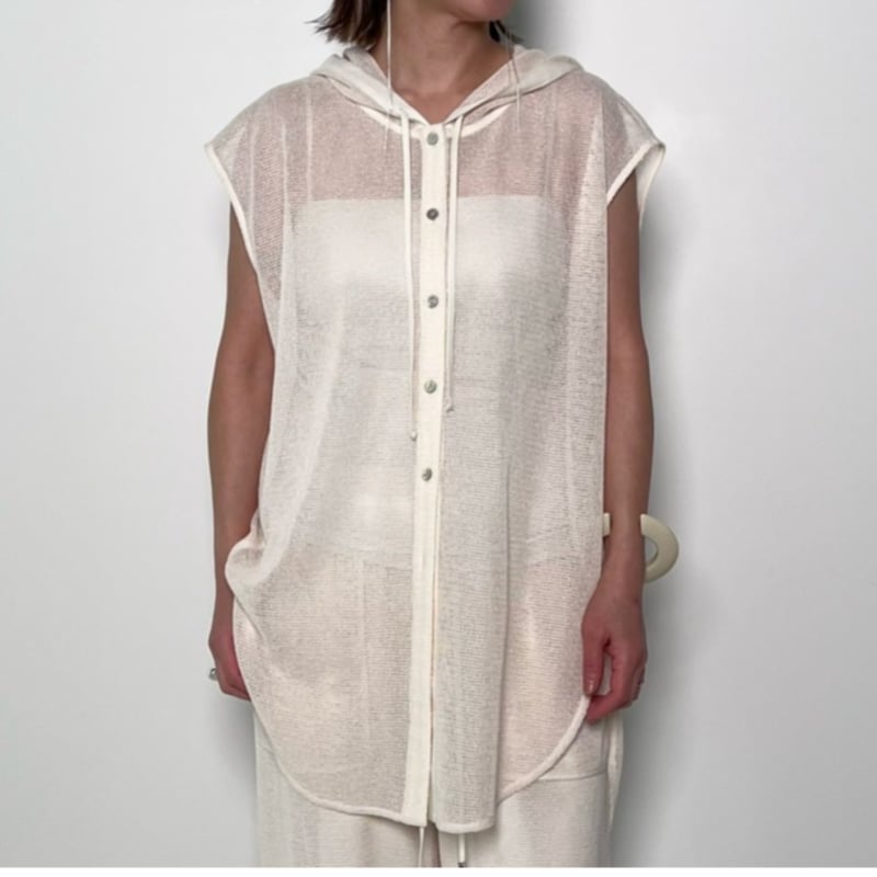 CHIGNON メッシュフーディチュニックシャツ CHIGNON 】メッシュフーディチュニックシャツ | valance 福井