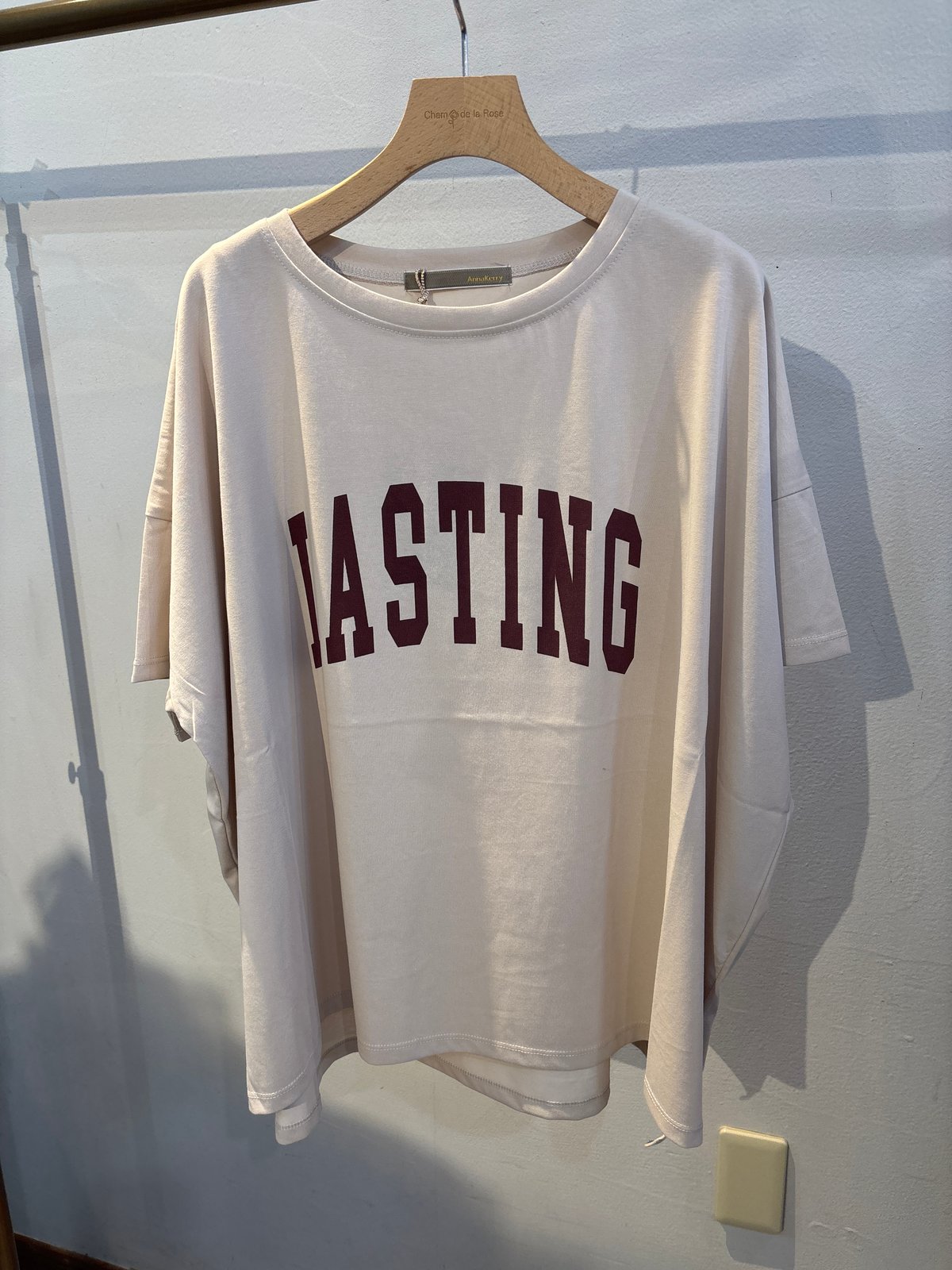 長く使えるAnna Kerryオーバーサイズ ロンT　後ろロゴ 送料無料】AnnaKerry(アンナケリー) ロゴロングスリーブTシャツ