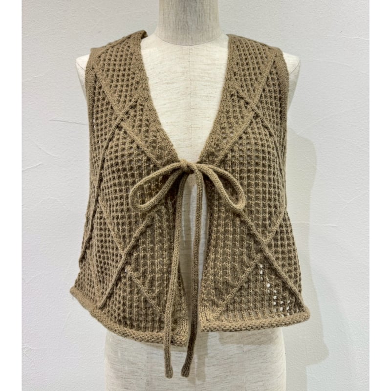 専用ページ aisa@断捨離中様 CYAN 2025 AW vol.2】透かしアーガイルニットベスト | champ de l