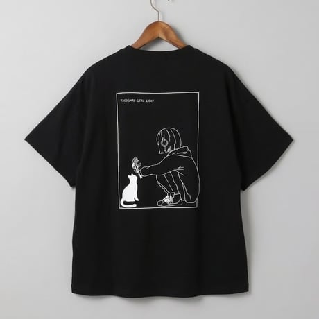TASOGAREポンチ半袖Tシャツ ネコ花 メンズ63700705