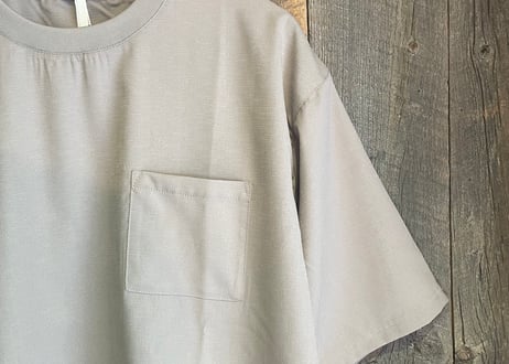 【全3色】リネンライク半袖クルーネックプルオーバー　124418
