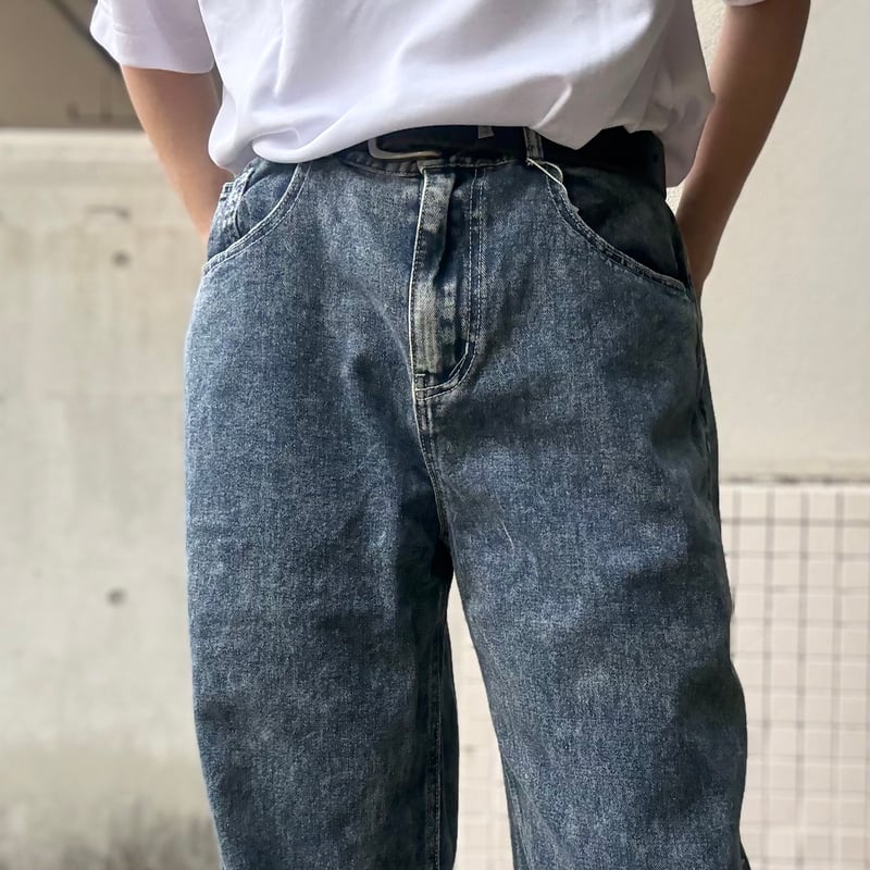 全2色】ケミカルワイド5ポケデニムパンツ 4S-H767 | VARG Giraffe