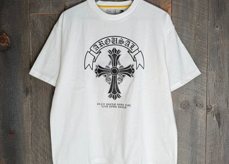 【全2色】PUアップリケクロスTシャツ（A）　N26-432-21G