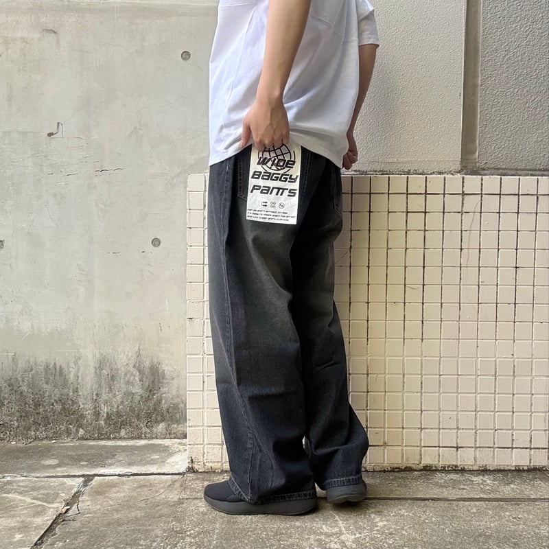 ワイドバギーデニムパンツ ゆったりシルエット カジュアル 810766