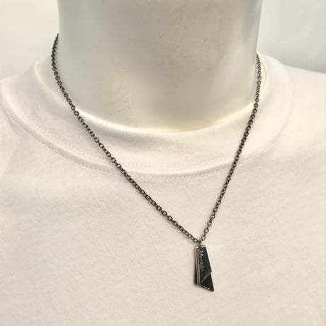 チェーンネックレス 変形ダブルプレート メンズ アクセサリー NL3537-20-147