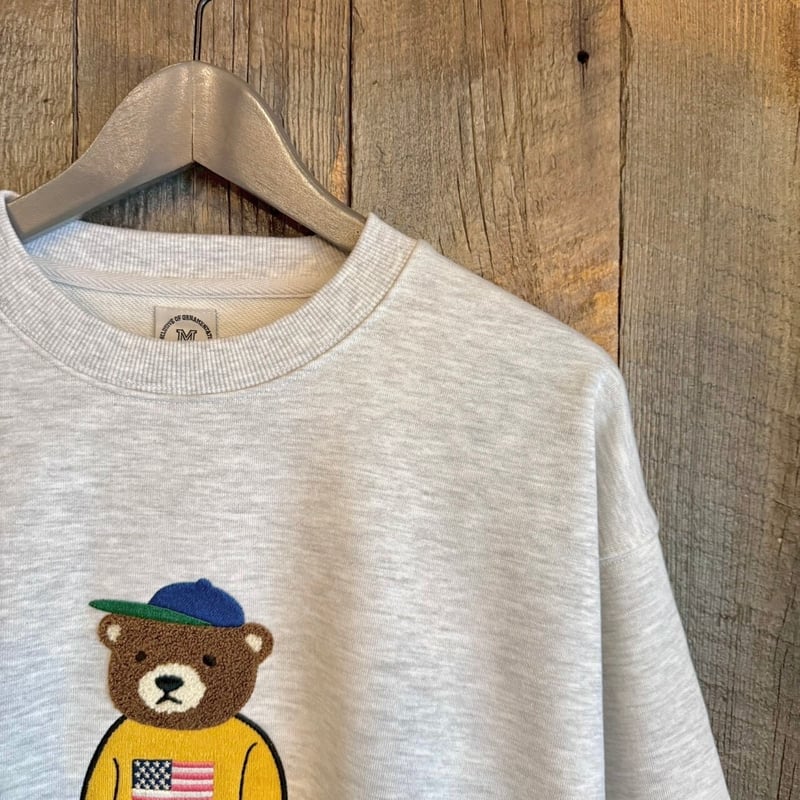 全3色】 クマ刺繍裏毛長袖スウェット Q25-413-41G | VARG Giraff