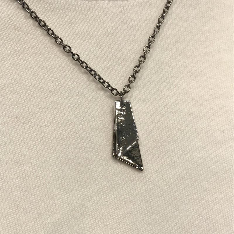 チェーンネックレス 変形ダブルプレート NL3537-20-147 ブラック