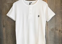 【全2色】ワッフル1ポイントヘンリーTシャツ　235589