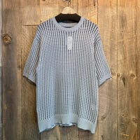 【全3色】 接触冷感メッシュ編みルーズ半袖ニット　　53706502