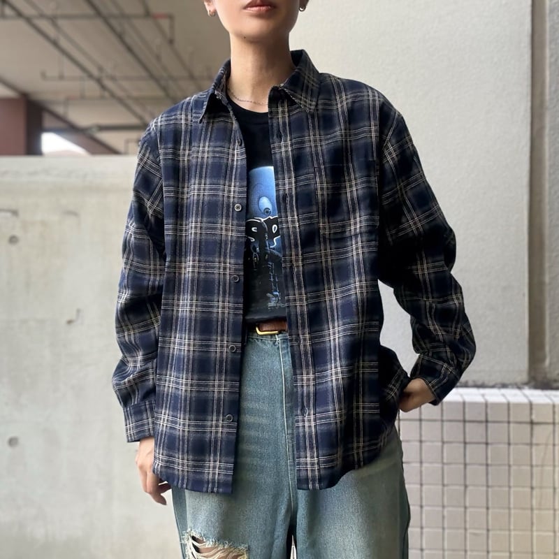 全3色】 チェック厚手長袖シャツ 55-H154 | VARG Giraffe larch