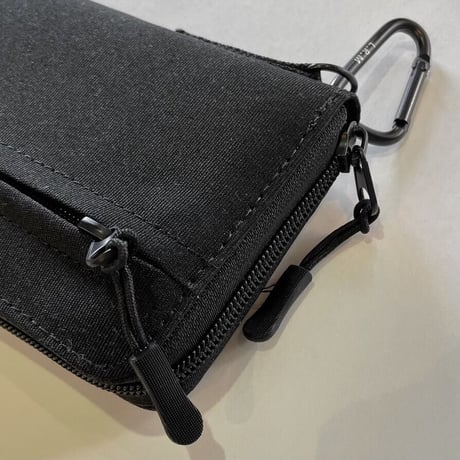 ポリエステル ミドルウォレット カラビナ付き 多収納 財布 CMK20-0717