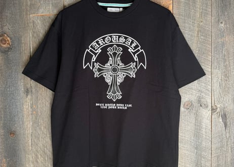 【全2色】PUアップリケクロスTシャツ（A）　N26-432-21G