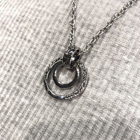 チェーンネックレス 大小ダブルリング メンズ アクセサリー NL2332-16-11