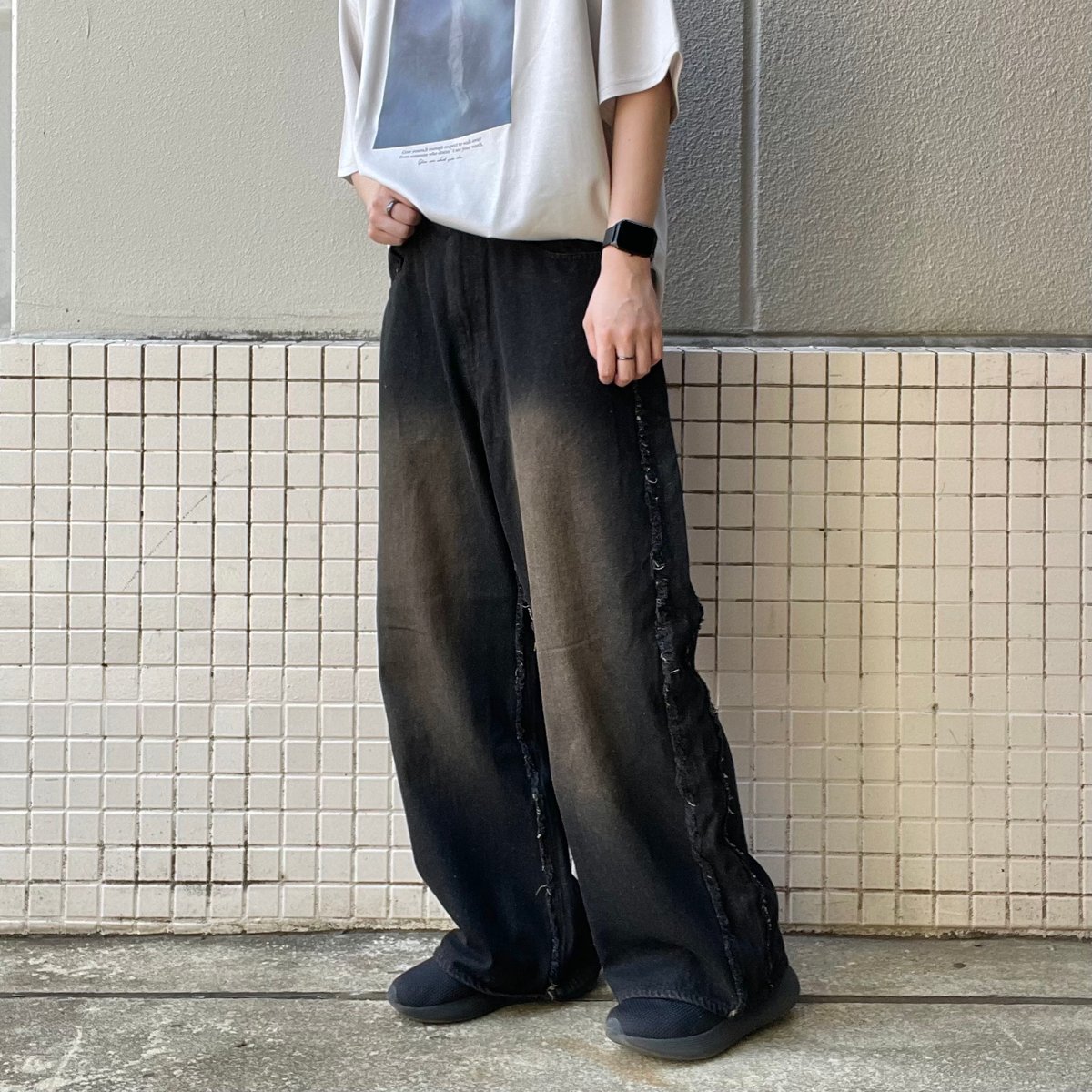 全2色】サイドフリンジバギーデニム 890729 | VARG Giraffe larch