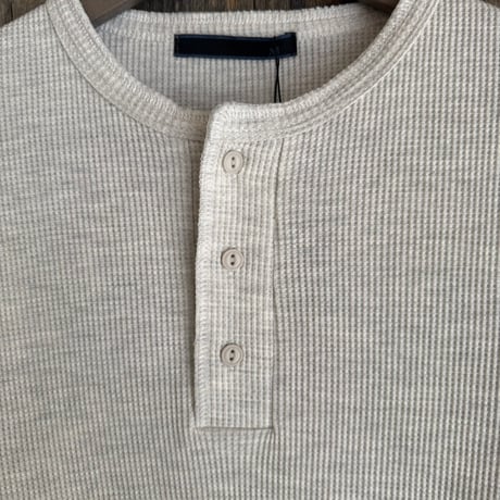 Tシャツ メンズ ワッフル素材 ヘンリーネック カジュアル 026604