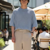 接触冷感メッシュニット ルーズ半袖 夏 メンズ 53706502