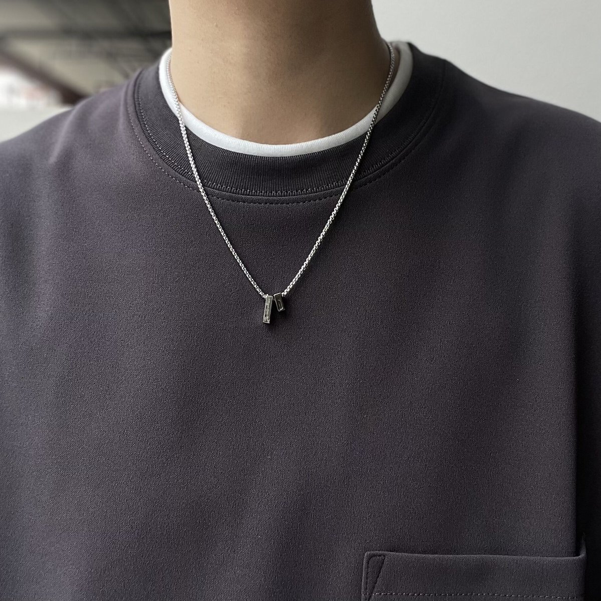 チェーンネックレス プチダブルプレート 31-N19 | VARG Giraffe larch