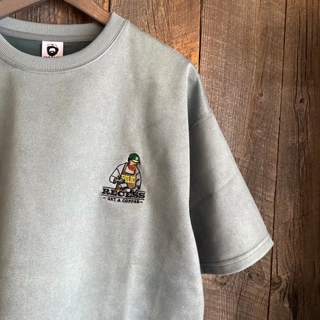 Tシャツ ポリエステル 刺繍 カジュアル メンズ Q26-307-21S