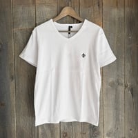 【全2色】1ポイントテレコVネックTシャツ　　235587