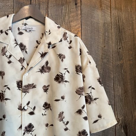 花柄シャツ ポリエステル オープンカラー メンズ 252-3620