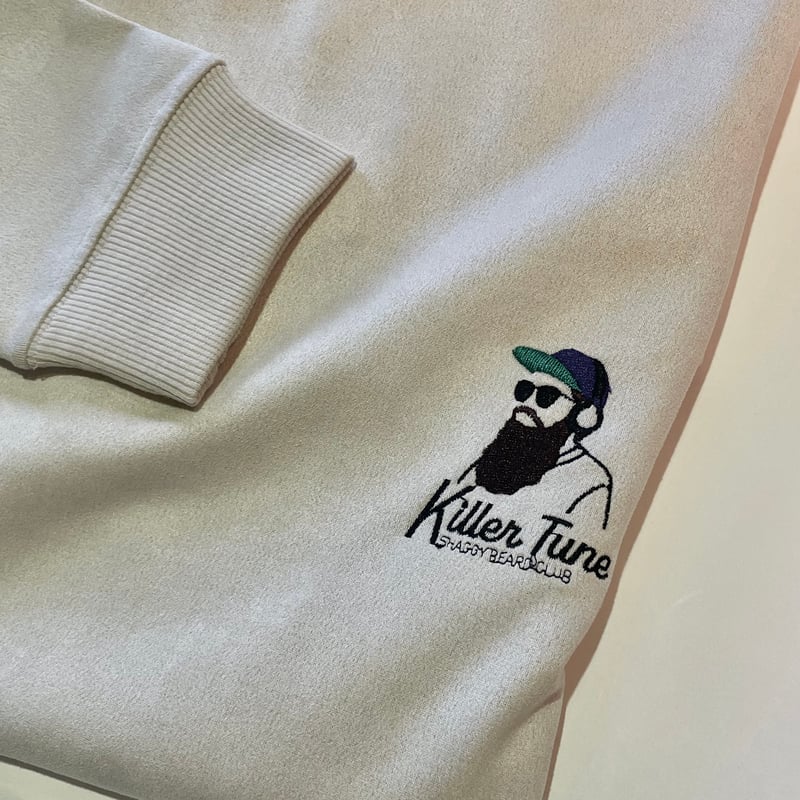 全3色】ポンチスウェードヒゲ刺繍スウェット （A柄） Q24-404