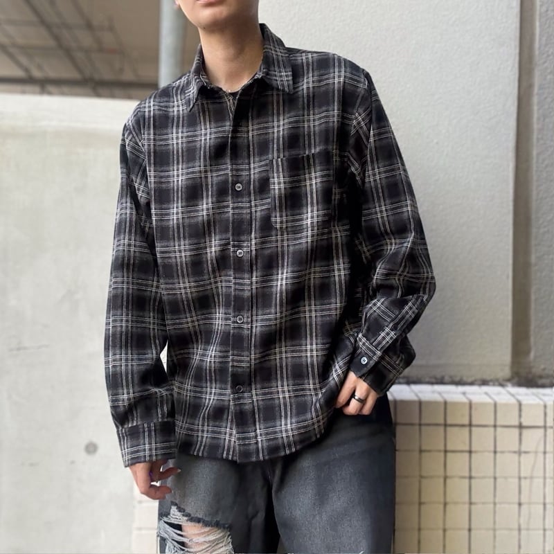 全3色】 チェック厚手長袖シャツ 55-H154 | VARG Giraffe larch