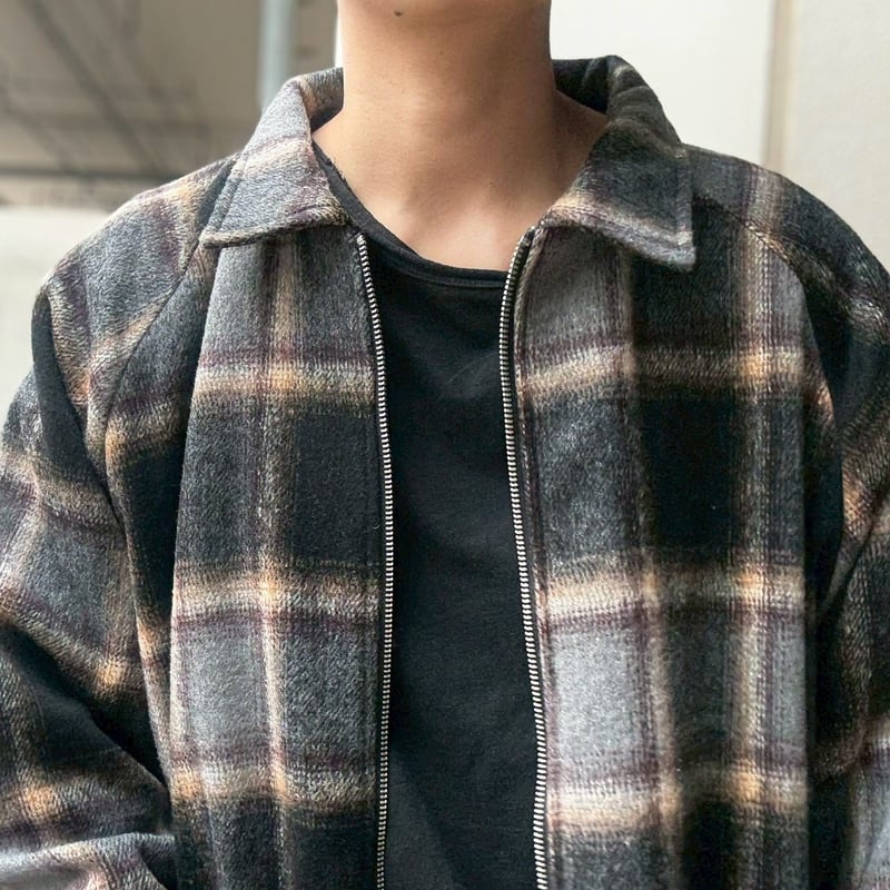 ウールブレンドネルチェックブルゾン 25-70341 | VARG Giraffe larch