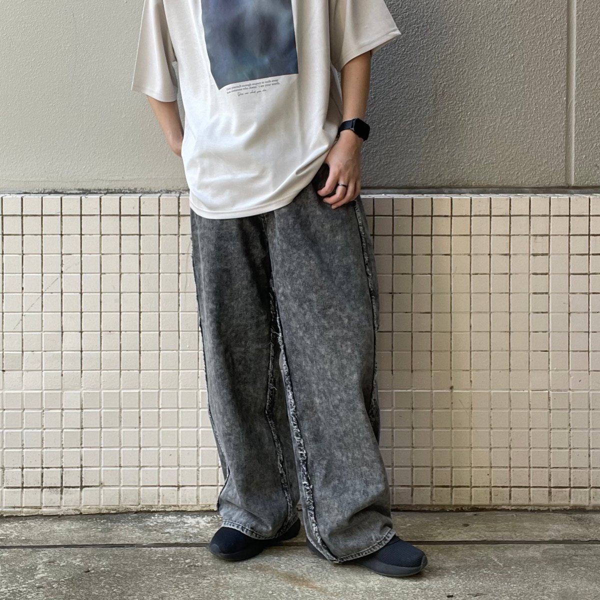 全2色】サイドフリンジバギーデニム 890729 | VARG Giraffe larch