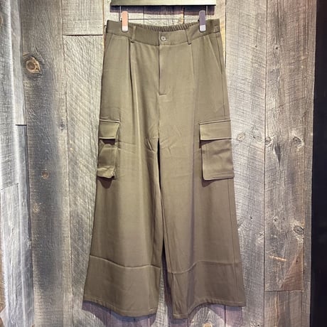 トロミワイドカーゴパンツ ゆったりシルエット メンズ　 233-3421