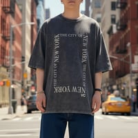 コットンワイドシルエット半袖Tシャツ ピグメント加工
