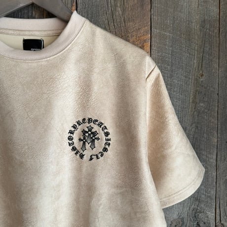 【全3色】　クラックスウェード半袖Tシャツ　E26020S