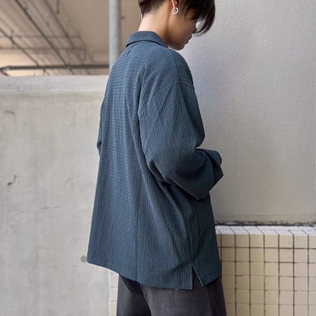 楊柳シャツ 長袖 ゆったり メンズ RV9237