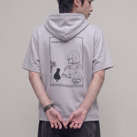 ポンチパーカー半袖フーディー カジュアル 63700704