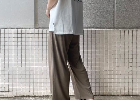 【全3色】楊柳リラックスワイドパンツ　RV8910