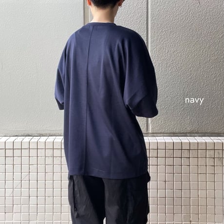 ポンチ素材ドルマンスリーブBIGTシャツ 23700701