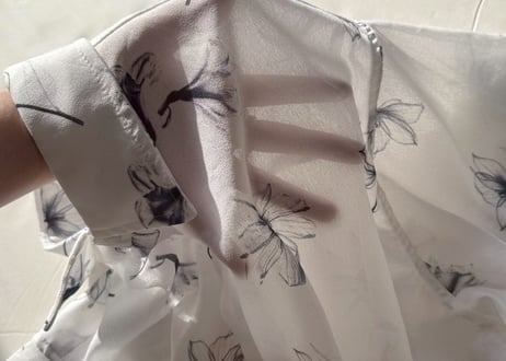 【全2色】パナマクロス総柄シャツ（花）　515047