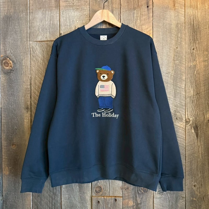 全3色】 クマ刺繍裏毛長袖スウェット Q25-413-41G | VARG Giraff