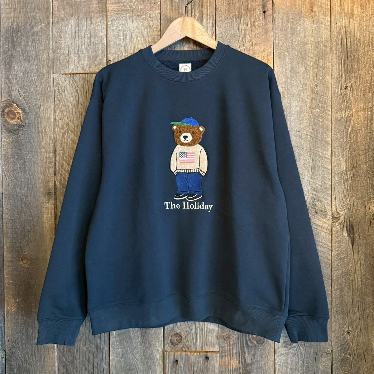familiar 気球クマ刺繍トレーナー　90 全3色】 クマ刺繍裏毛長袖スウェット Q25-413-41G | VARG Giraff