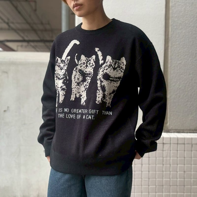 □かもさん 全3色】両面アニマルJQDニット E25342L | VARG Giraffe larch