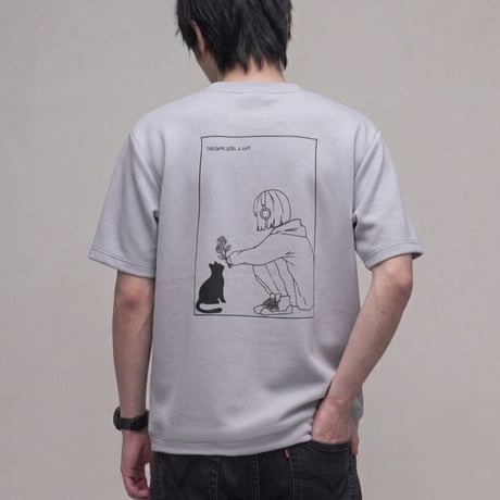 TASOGAREポンチ半袖Tシャツ ネコ花 メンズ63700705
