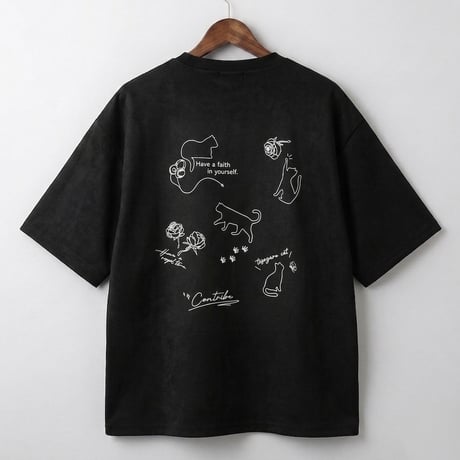 スウェード素材半袖Tシャツ 63700708